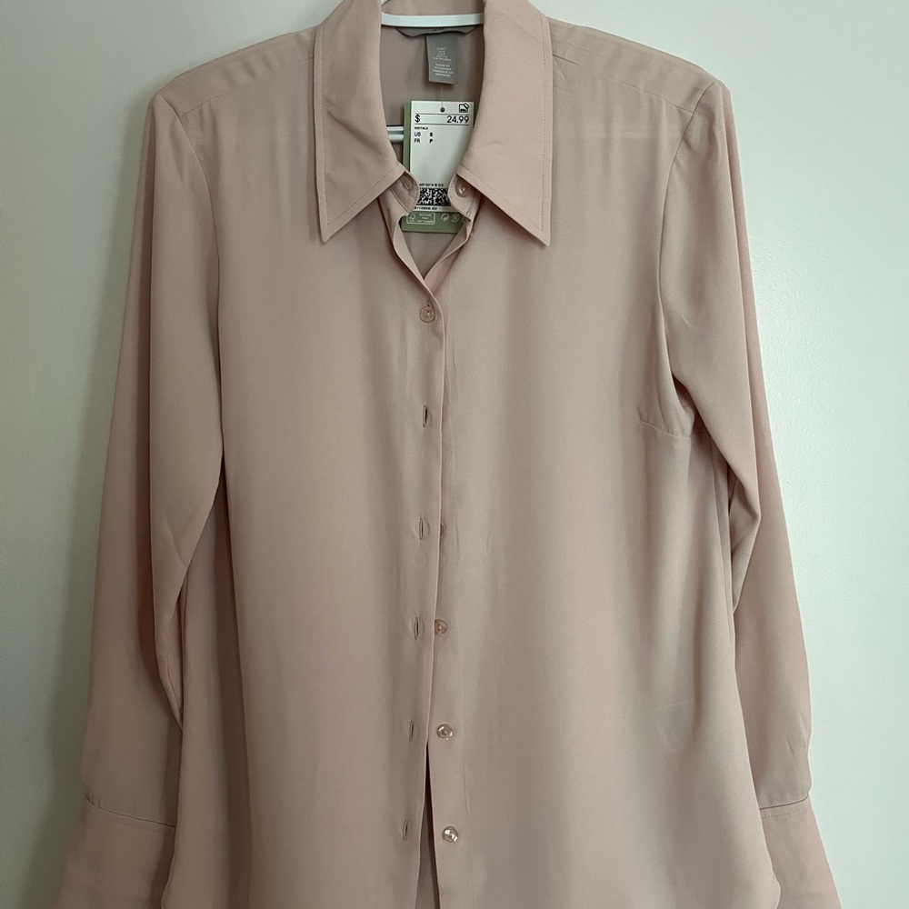 H&M Light Pink Button Down Shirt